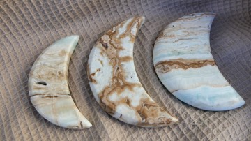 Caribbean blue calciet maanvorm