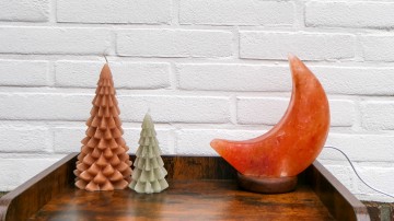 Zoutkristal maanlamp